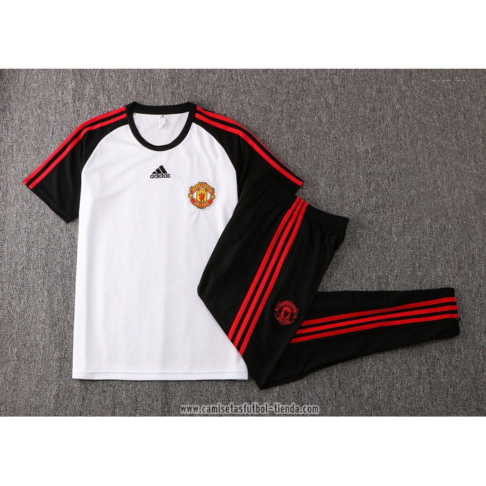 Chandal del Manchester United 2021-2022 Manga Corta Blanco